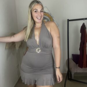 Vestido broche